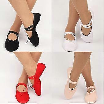 Kid Adult Canvas Soft Ballet Dance Shoes Pointe Dancing Gymnastics Slippers