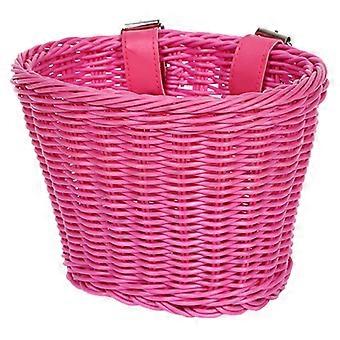 Kid Bikes Front Basket Waterproofs Plastic Wovens Childrens Bicycles Handlebars Easy Installation