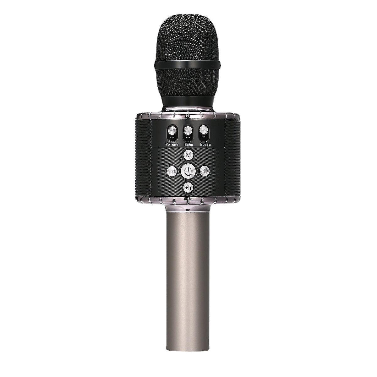 Wireless Bluetooth Karaoke Microphone Speaker Handheld Cordless Ktv Mic Stereo Music Player