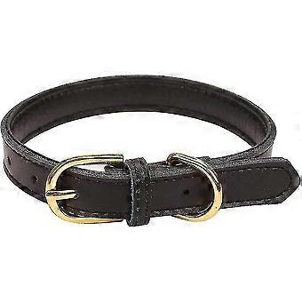 Basic Classic Padded Leather Pet Collars For Cats Puppy Small Medium Dogs