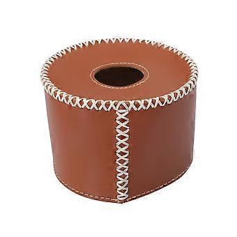 PU Leather Camping Gas Canister Cover 11x11cm Weather‑Resistant Outdoor Gas Tank Protector Compact Style 1