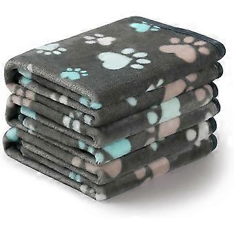 Washable Fleece Pet Blanket Set, 3 Pack for Small/Medium Dogs and Cats, Soft Warm Fluffy Cuddly