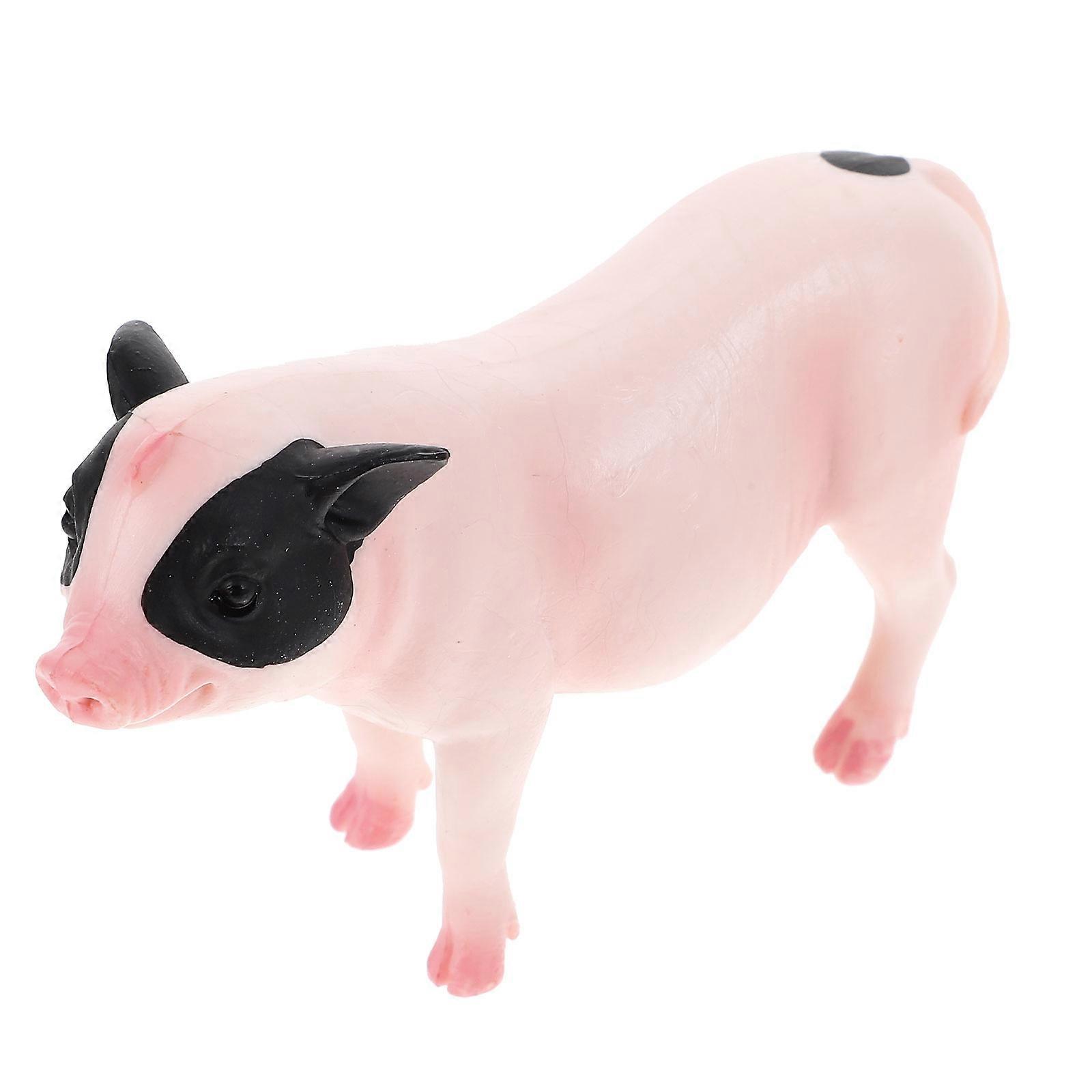 Plastic Pig Model Simulation Animal Models for Decor 4Pcs Set