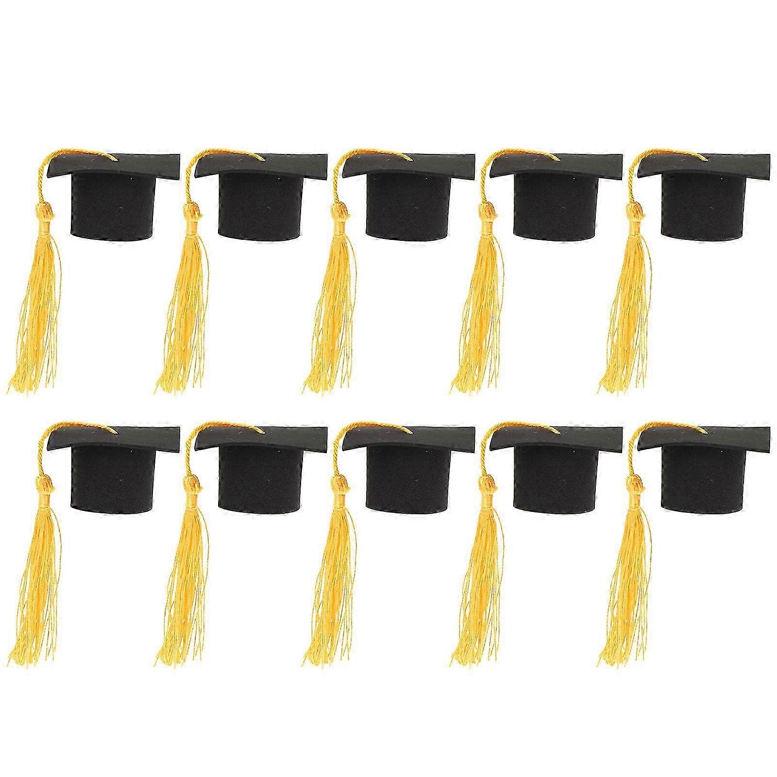 Mini Graduation Hat Cake Decorations for Decor 30Pcs Set
