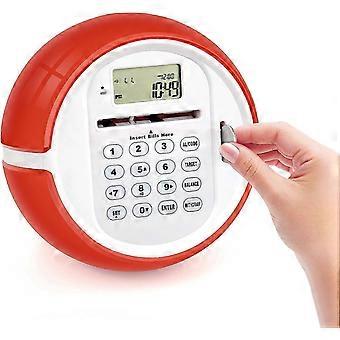 Bancomat salvadanaio per ragazzi ragazze, scatola di risparmio di denaro con password, mini bancomat elettronico contanti moneta cassaforte banca di denaro, salvadanaio per bambini compleanno giocattolo banca per