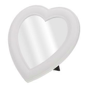 1pc Exquisite Heart-shaped Mirror Clear Makeup Mirror Desktop Decorative Mirror