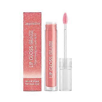Nude Pink Moisturizing Sparkling Lip Gloss  Plumping, Hydrating Shine, Natural Luster (0.2 fl oz)