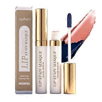 zephoco Matte Peel-Off Lip Gloss Natural Color Show, Non-Stick Cup Moisturizing And Noving Lip Makeup Peel-Off Lip Gloss