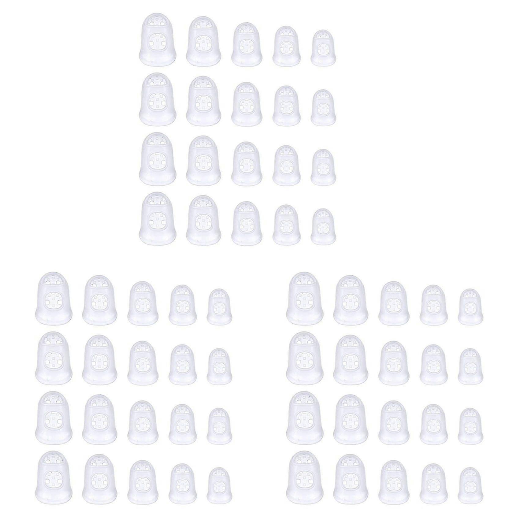 Stringed Instruments Fingertip Protectors 120 Pcs 5 Sizes for Guitar Ukulele