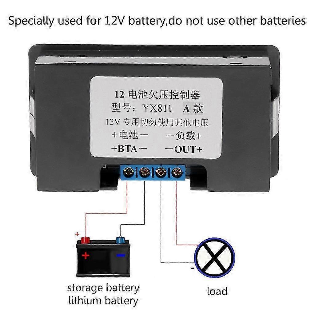 12V Battery Low Voltage Cut Off Automatic Switch On Undervoltage Controller 20A