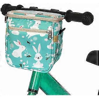 Bike Handlebar Bag Organizer, Children's Front Bike Decoration Accessory , for Balance Bike, Tricycle, Scooter,(Bunny)