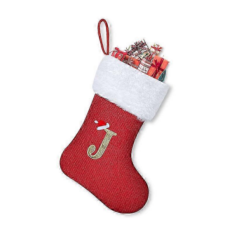 30cm Polyester Letter Socks Holiday Decor