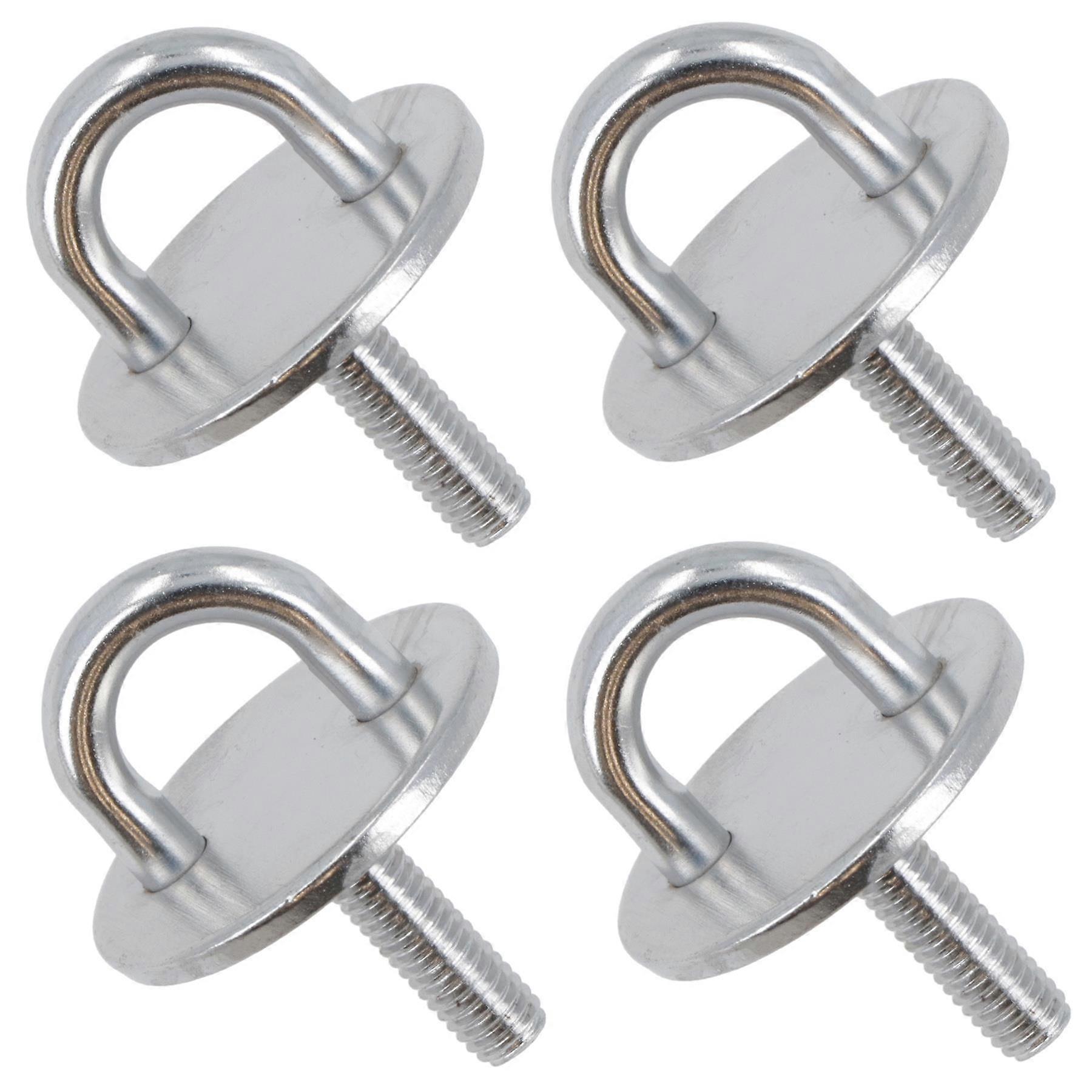 4 Pack Round Pad Eye Tie Down Anchor Ring Stainless Steel M6 Thread