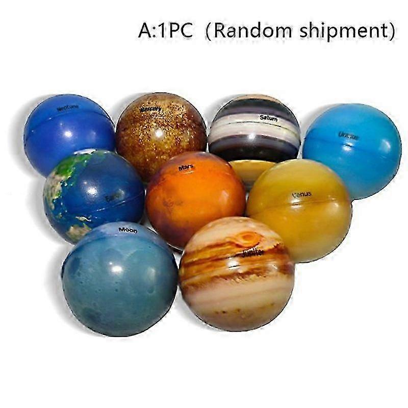6.3CM Solid Elastic Ball Planet Solar System Children's Puzzle Early Education