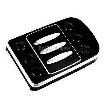 Svart grunt kutt stort bremsepedaldeksel kompatibelt med 88-18 Harley Touring Street Glide Road King FLHX FLHR