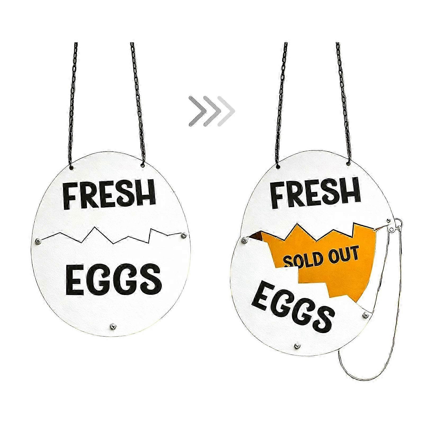 Double-Sided Fresh Eggs Sign