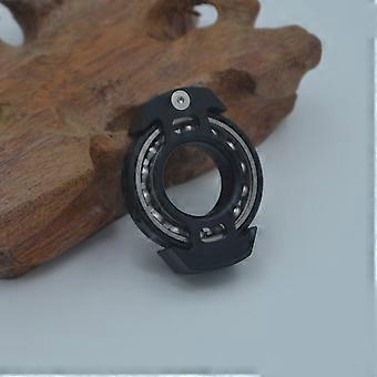 Gear Ring Fidget Spinner for Adults, Smooth Balanced Rotation, Black EDC Stress Relief Toy