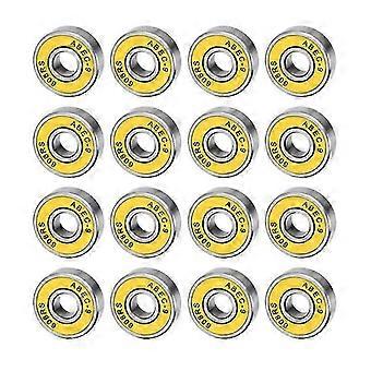 16Pcs 608RS ABEC9 Skateboard Bearings compatible with Ongboards 8X22X7mm Yellow