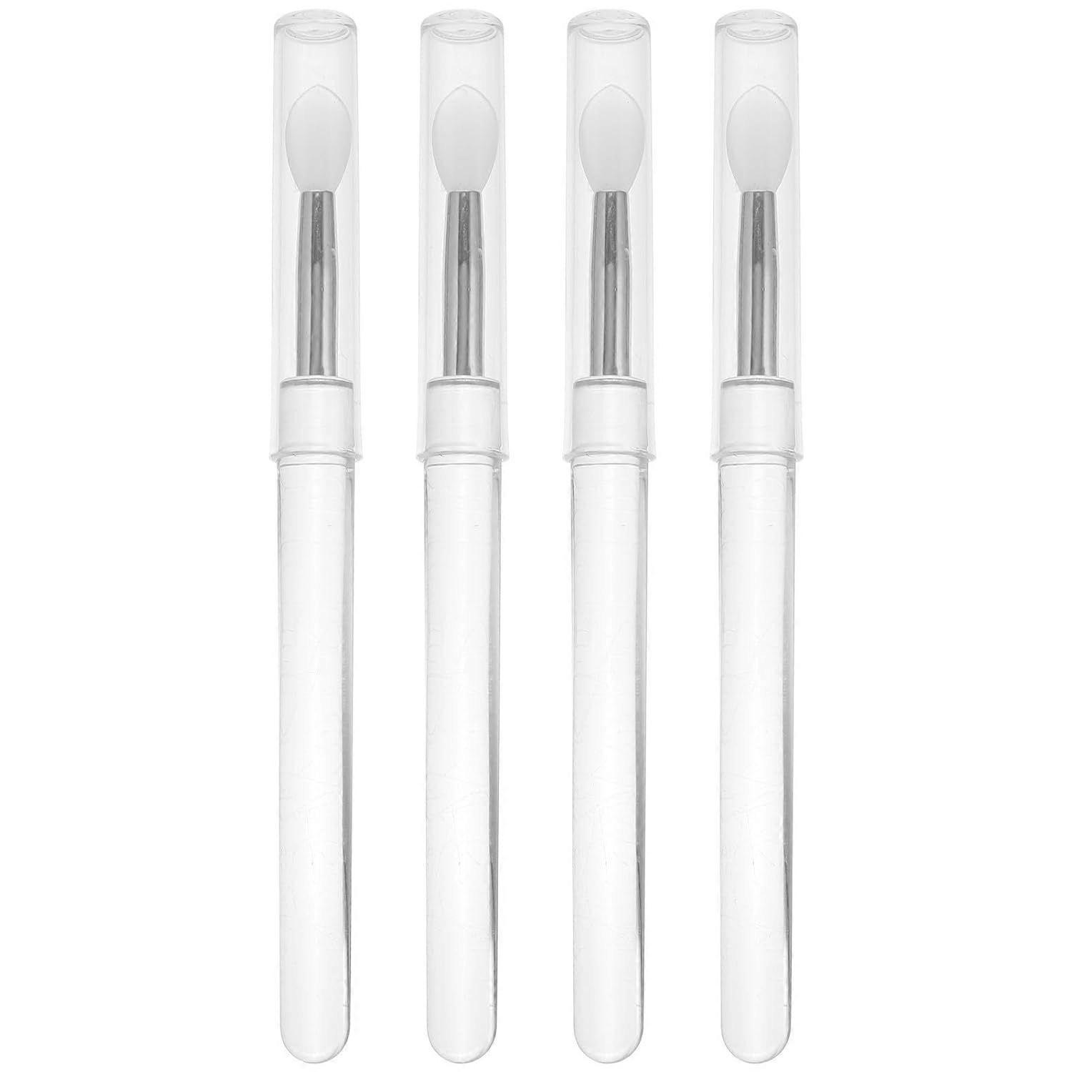 Lip Brush with Lid, 4pcs Lipstick Applicator
