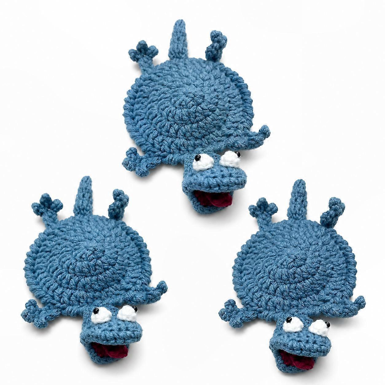 Funny Lizard Coasters, 3 Pack Decorative Animal Drink Mat Table Accessory
