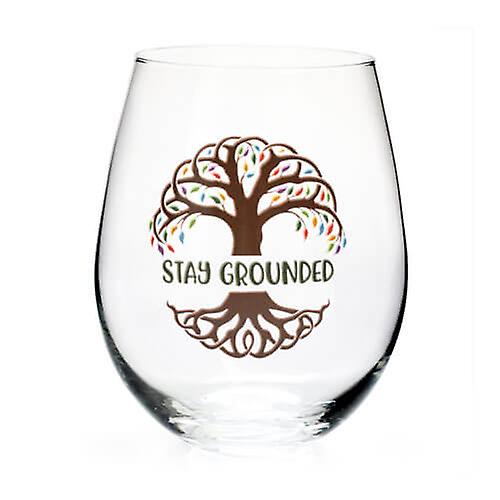 TREE OF LIFE Tallulah Wellness Hand Blown Stemless Glass Unique Birthday Gift