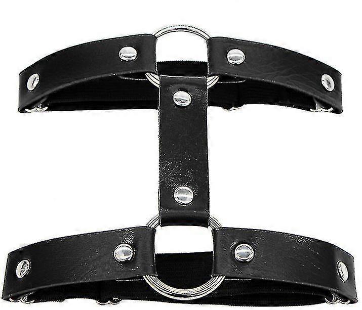2pcs Gothic Double Row Giarrettiere Leg Ring Cintura