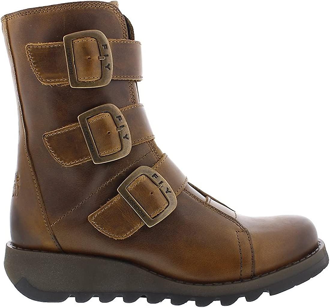 Fly london Scop110fly Camel Womens Leather Mid Calf Boots-41