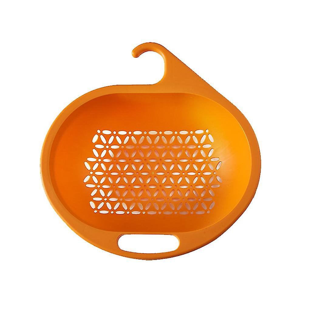 Multifunctional Kitchen Fruit Vegetable Drain Basket Storage Hollowed Design-r