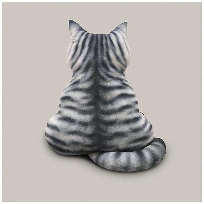 Kattdocka 3d Katt Tillbaka Skugga Docka Gåva Plysch Leksak Katt Simulering Docka
