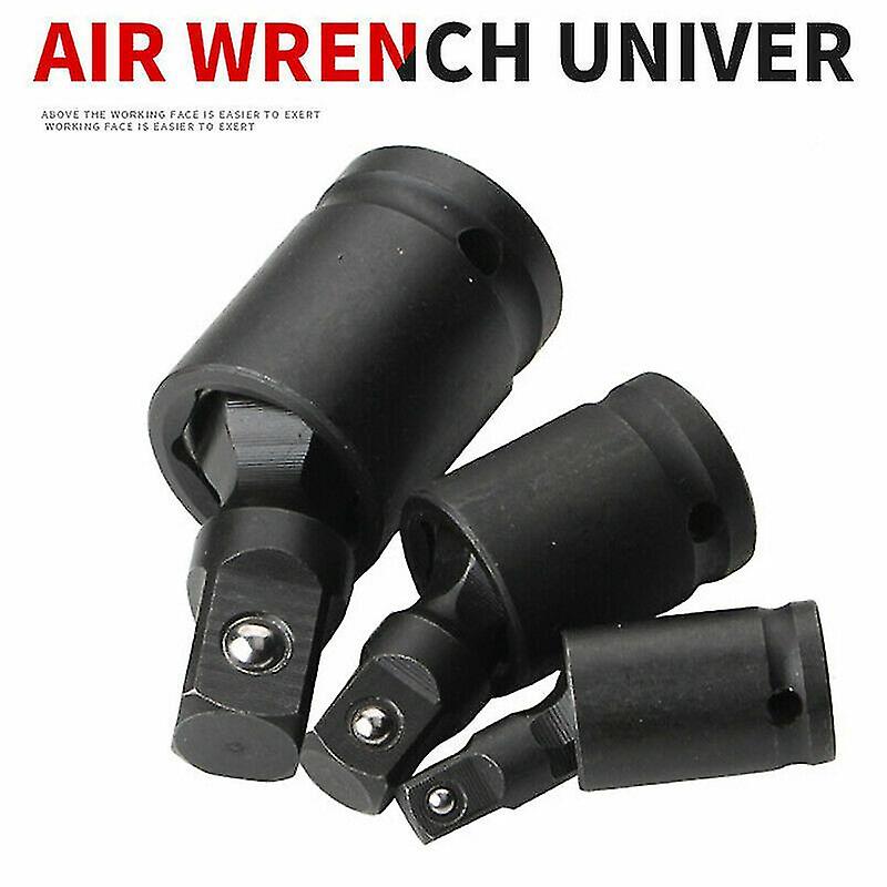 3/8" 1/2" 1/4" Drive Universal Joint Swivel Wobble Socket Impact Adapter Gl(black)(3pcs) -e
