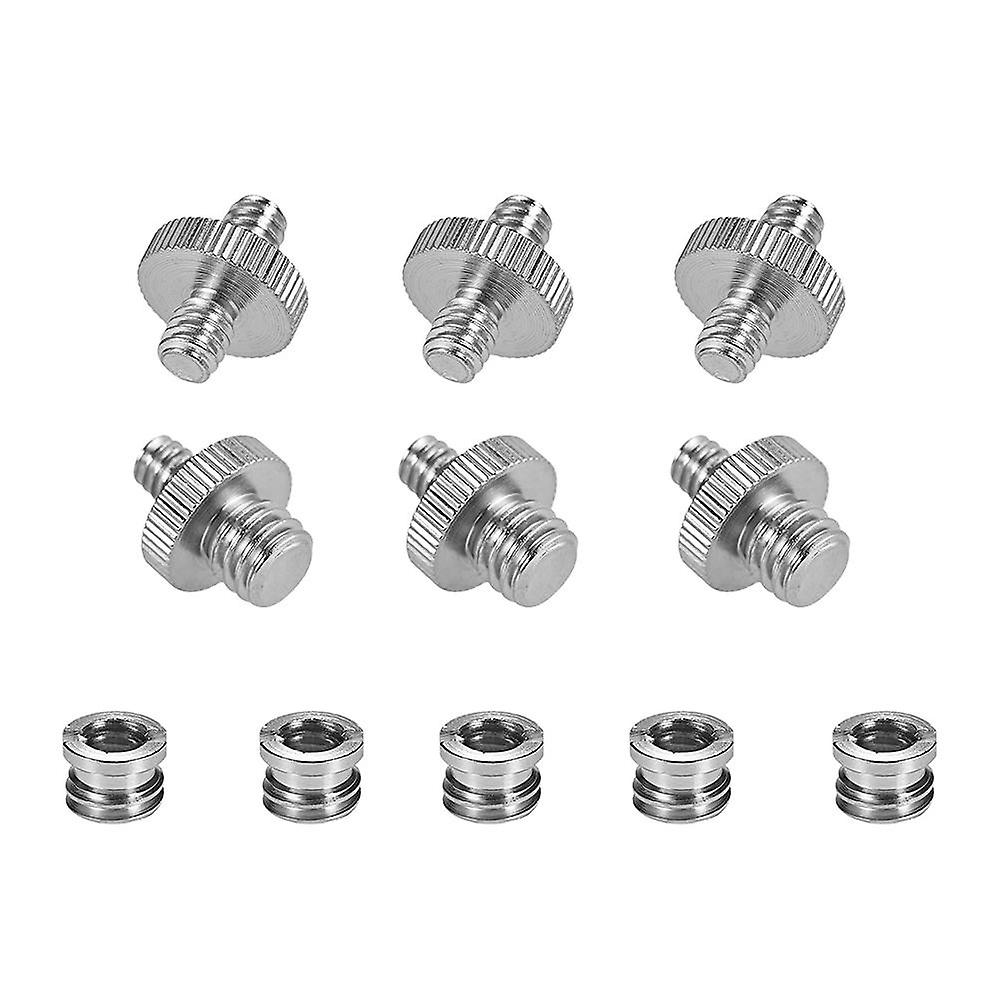 1/4"-20 and 3/8"-16 Threaded Screw Adapter Mount Set Reducer Bushing Converter for Camera Tripod