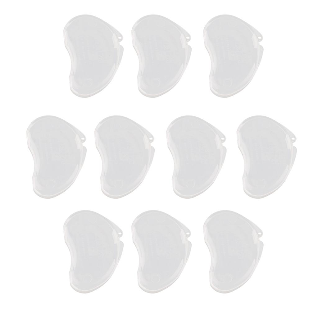 10Pcs Small Plastic Ear Plug Case Container Portable For Pocket Purse Clear