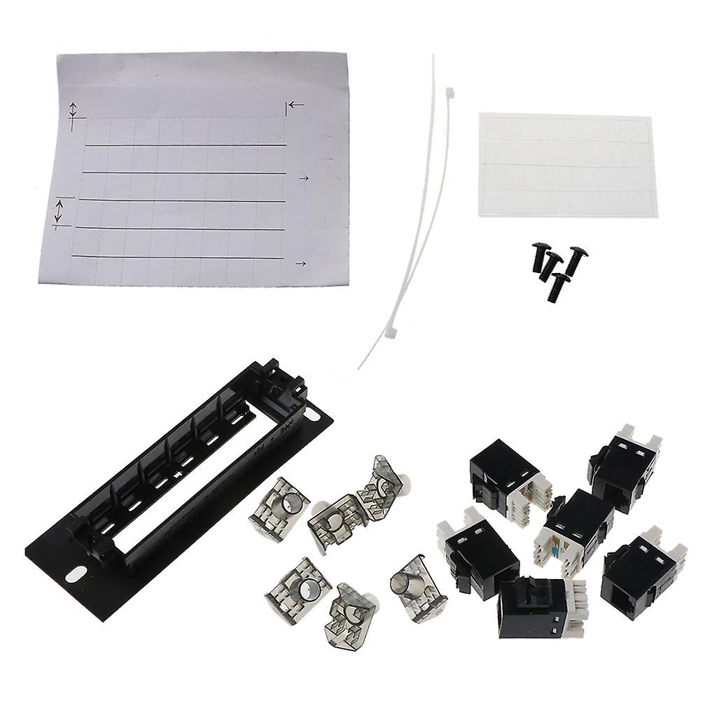 CAT6 Patch Panel Wall Mount Rack Mount RJ45 Networking Bracket 6 Port