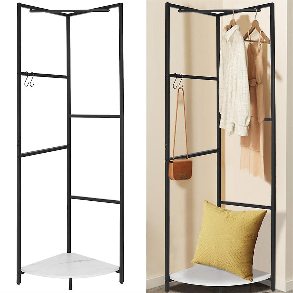 1.7m Taller Clothes Storage Stand Space-saving Corner Coat Rack Home Offices
