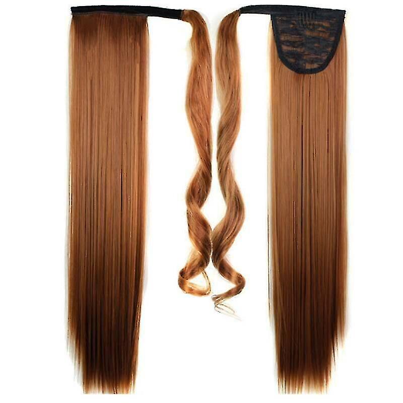Hair Extensions 60cm30no Long Straight Hair Wrap Ponytail Clip In Pony Tail Hair Extensions Natural