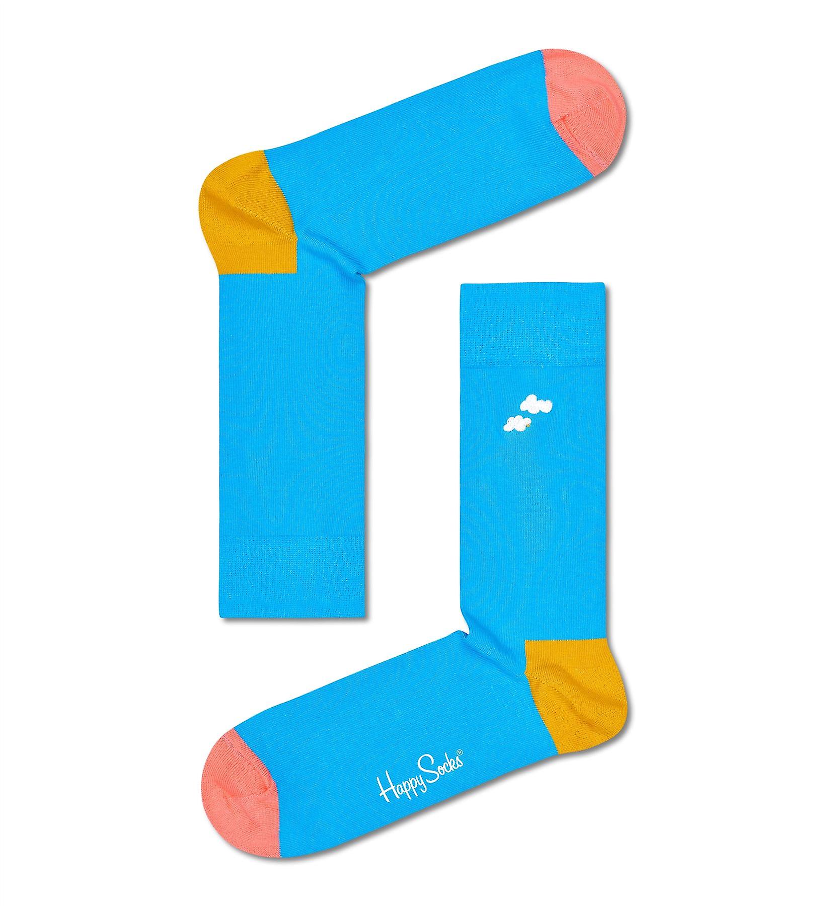 Happy Socks - Crew Socks (Size 41-46) ~ Embroidery Cloudy