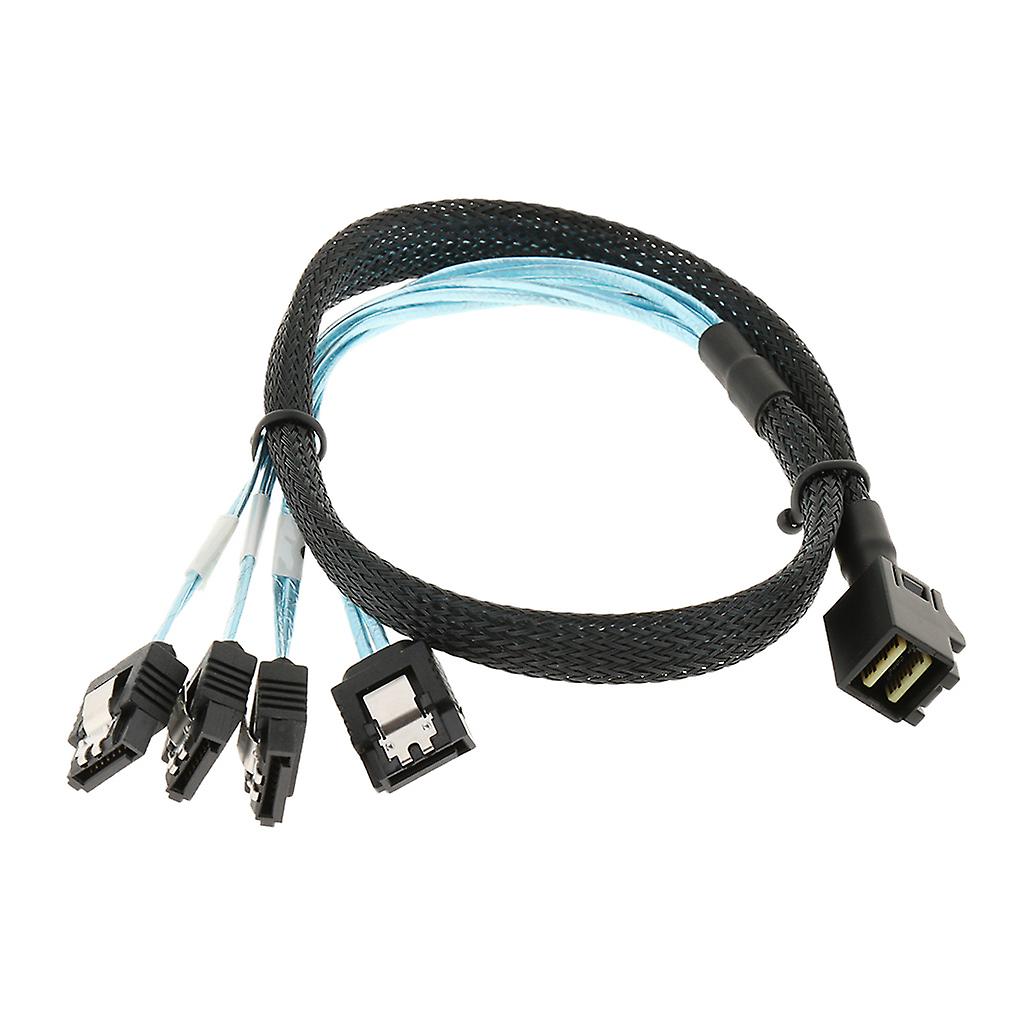 MiniSAS HD(SFF-8643) to 7Pin SATA Cable Patch Cord for Hard Drive Disk 0.5M