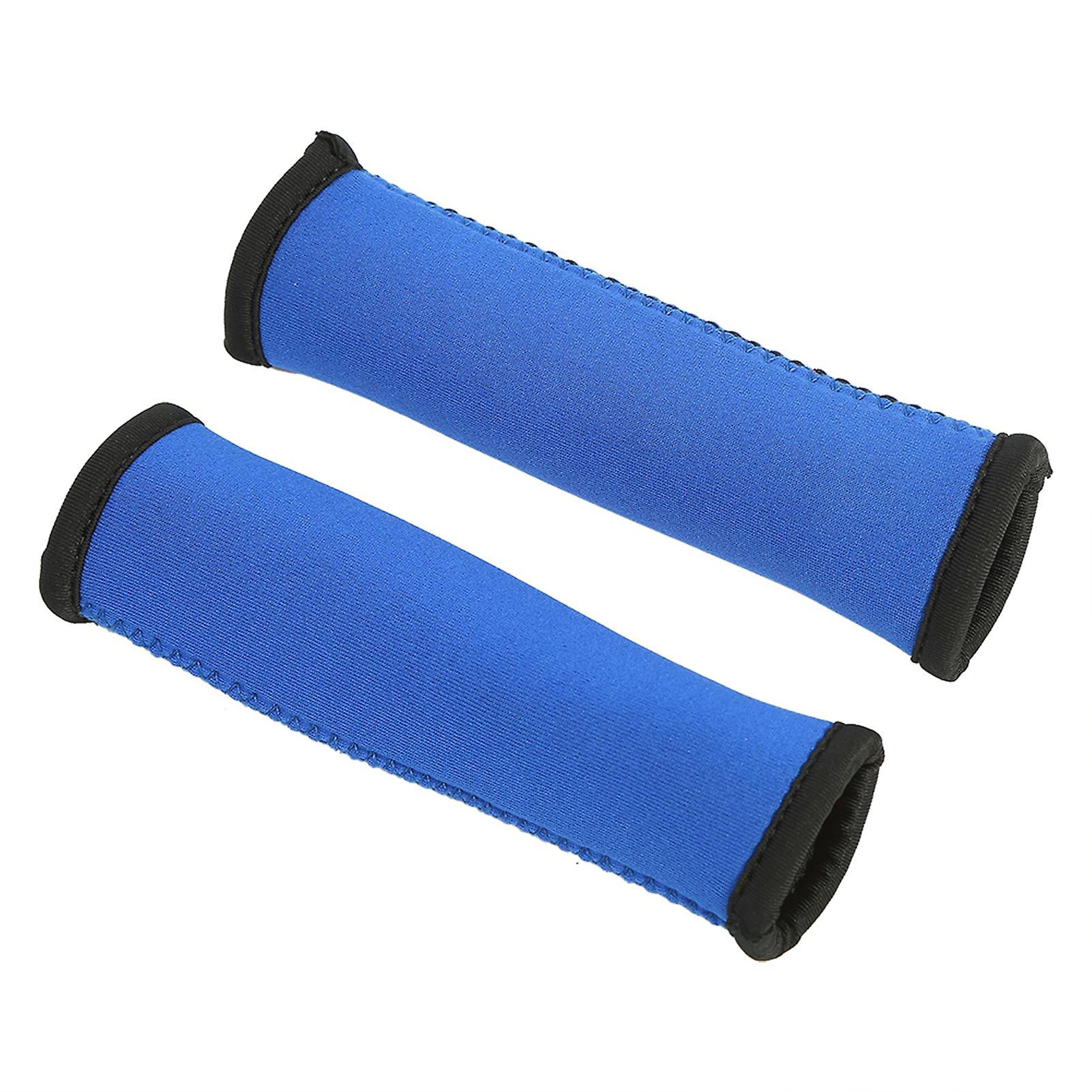 2pcs 19.5cm Soft Diving Fabric Canoe Paddle Grips Accessories (blue)