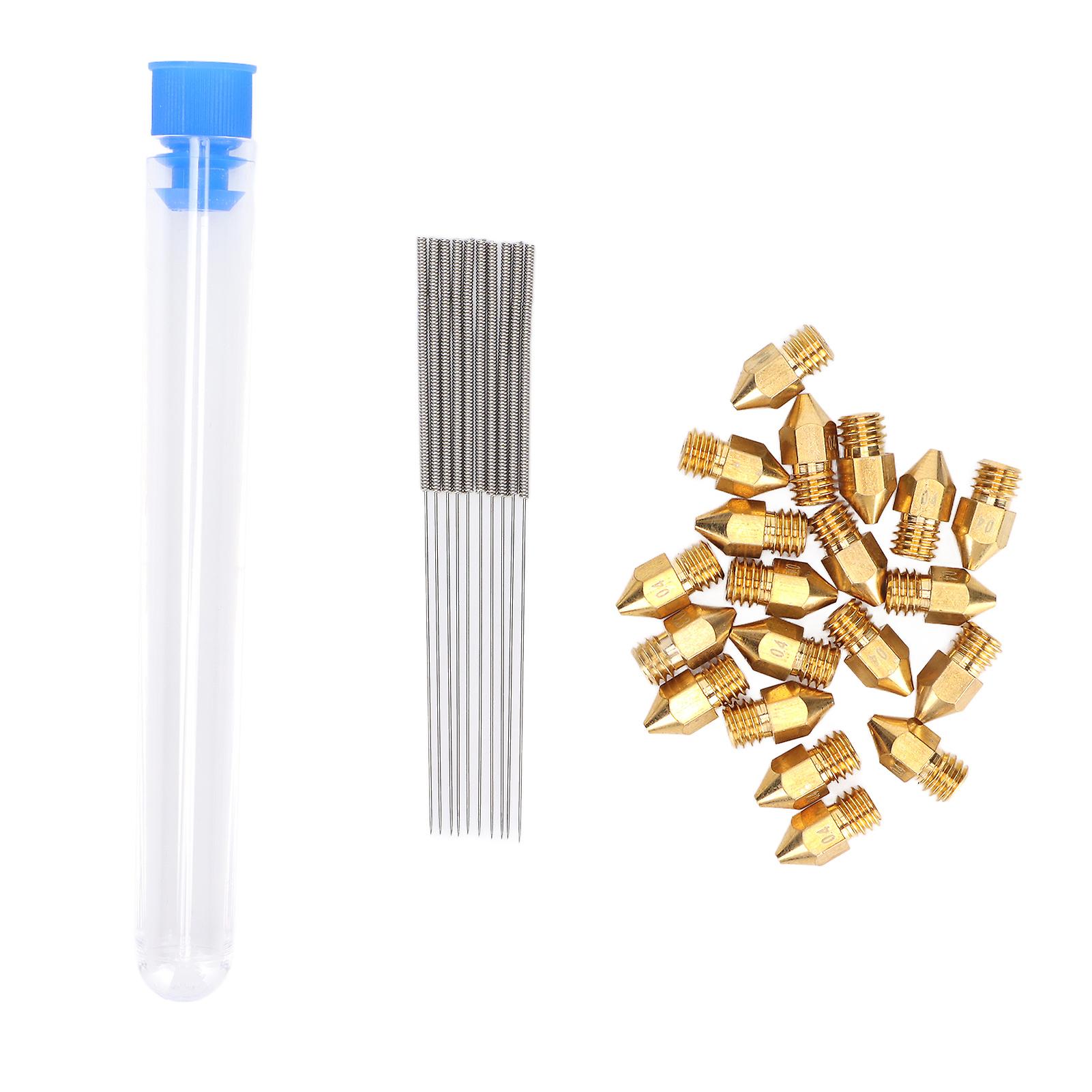 Printer Nozzles Cleaner Kit 0.35mm Brass Nozzle Cleaning Needles Tools 3D Printer Accessories