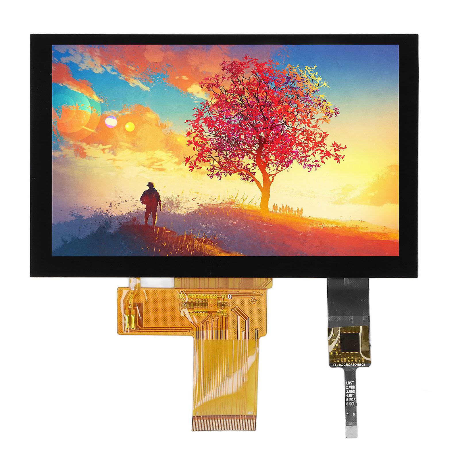 5 Inch LCD Display Screen LVDS IC Interface 800x480 Full View Angle LCD Display Module Capacitive Touch Screen