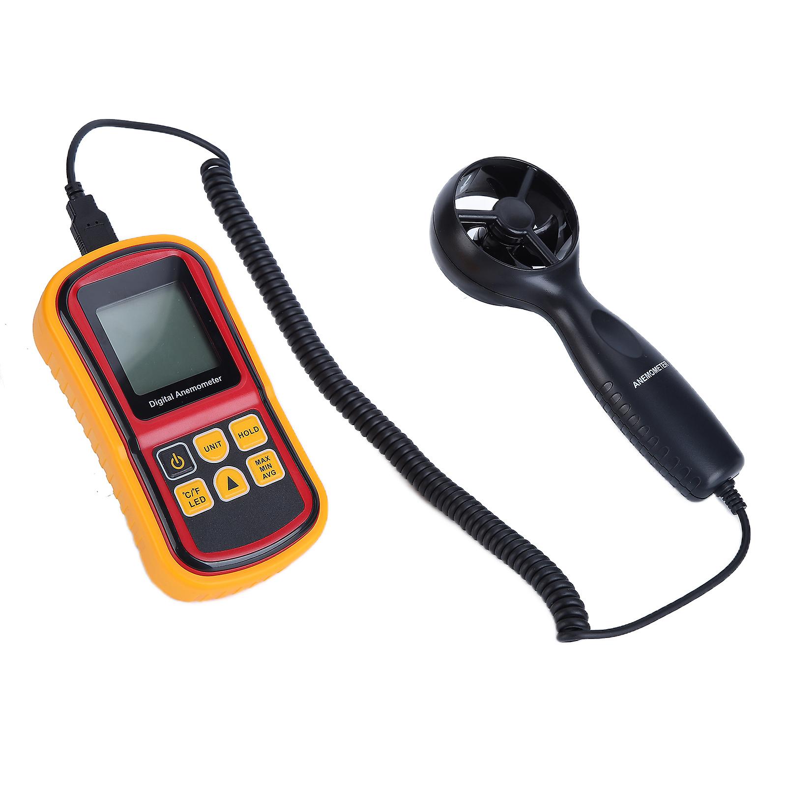 Rankomu Detection Instrument LCD Portable Anemometer, High Accuracy Digital Wind Speed Meter, Handheld Wind Speed Anemometer, Industrial Use,