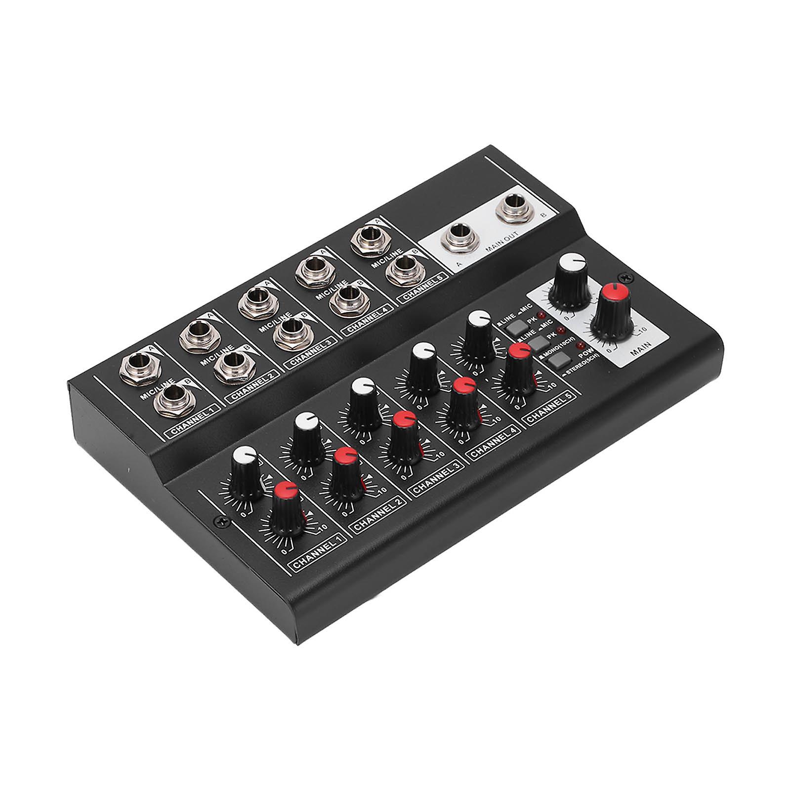 10 Channel Mixing Console Audios Mixer Sound Mixing Board with 2 Main Volume Knobs