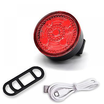 SUJI Bicycle Helmet Light Seat Tube TailLight Usb Chargeable Bike Saddle Bag LED Lamp Cycling Helmet Backpack Cushion Bag Rear Lightred