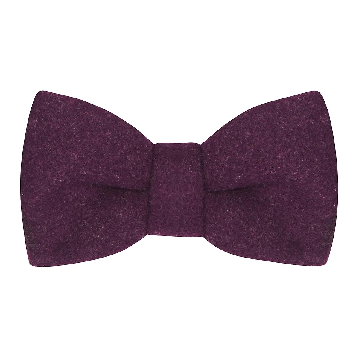Dark Burgundy Donegal Tweed Bow Tie