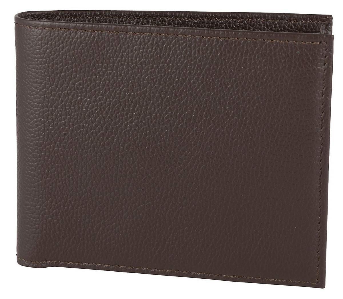 David Aster RFID Lined Billfold Wallet - Brown