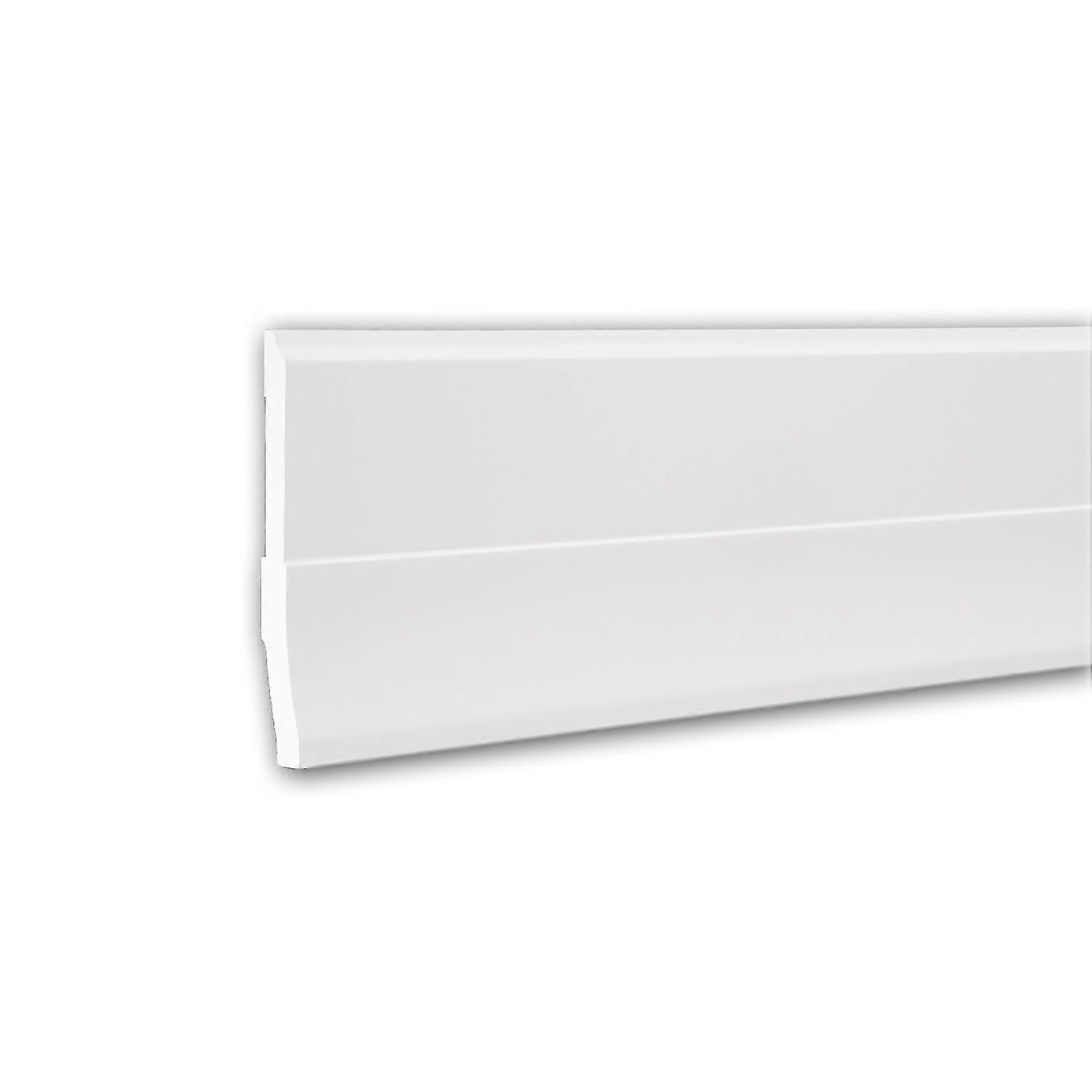 Profhome Decor 1 x Skirting 153105F Profhome white Polyurethane pre-primed lightweight, sturdy, dimensionally stable