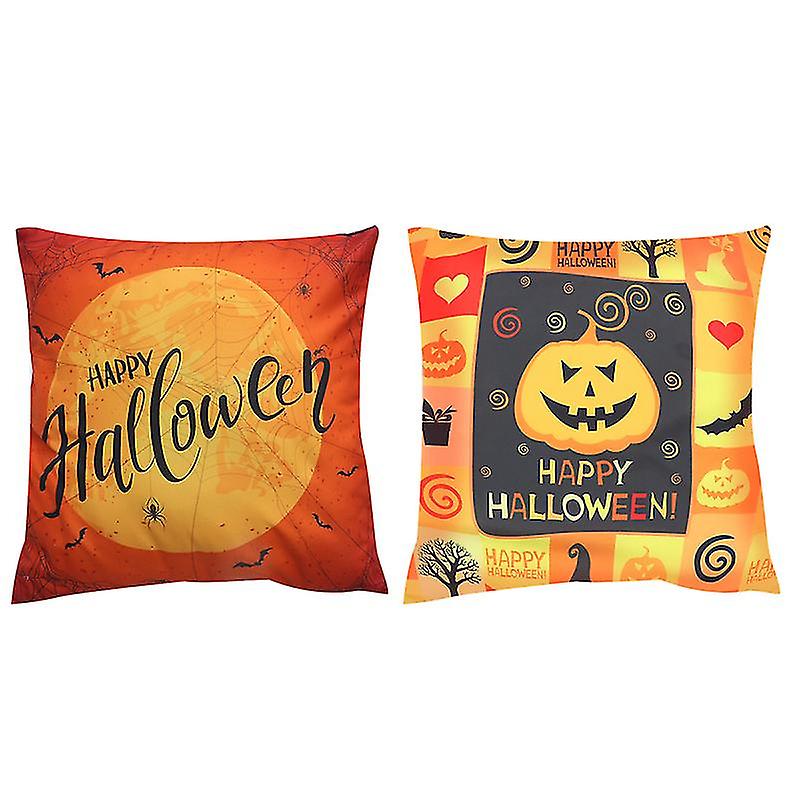 2pcs Happy Halloween Pillow Case For Halloween Decorations