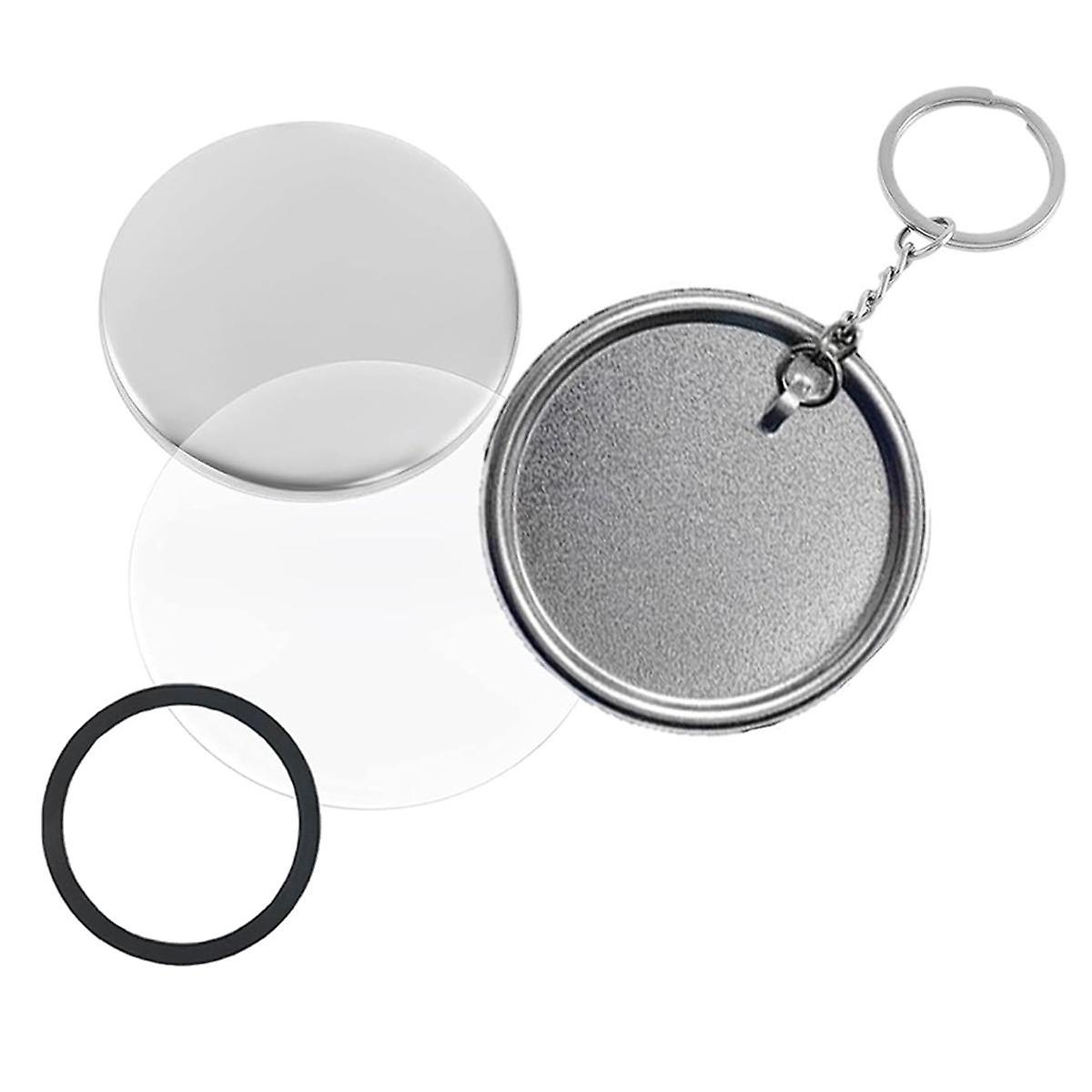 Button Maker Keychains Supplies,58mm/2.25 Inch Pin Making Kit for Button Maker Machine,Metal Button Badge Sets