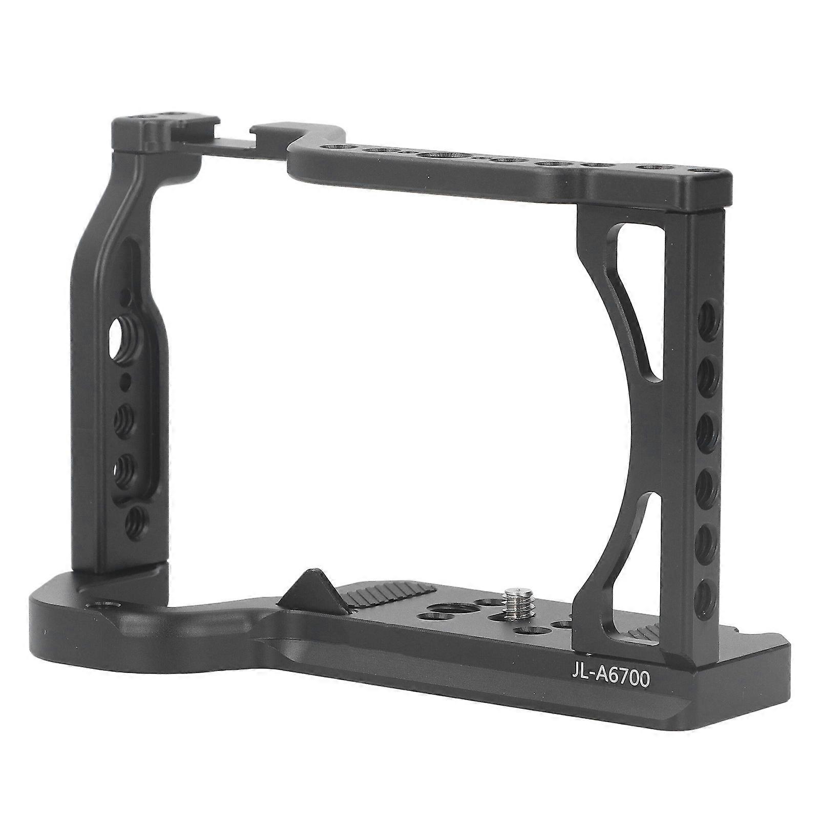 Cage de caméra pour A6700 Poignée de prise de vue verticale avec support de griffe froide Filetages 1/4 po 3/8 po pour trou de positionnement Arri pour port Arca