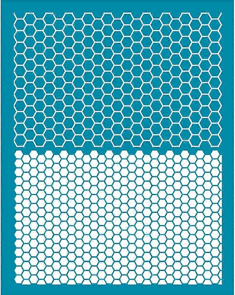 1pc Honeycomb Clay Stencil Hive Silk Screen for Polymer Clay Hexagon Honeycomb Silk Screen Stencils Mesh